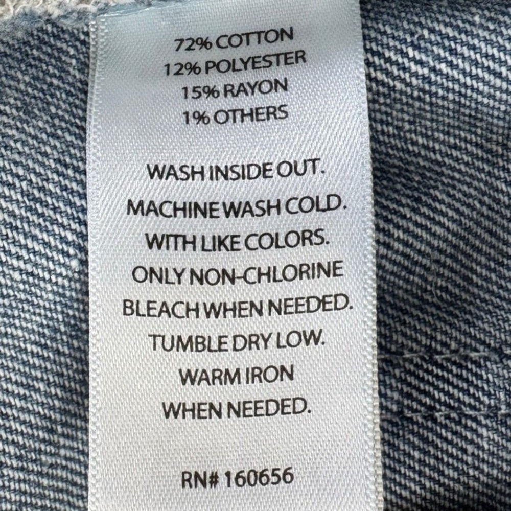 HappilyGrey High RiseDenim Maxi Skirt Medium Wash Front Slit Frayed HemSize 1/24 - Picture 15 of 15